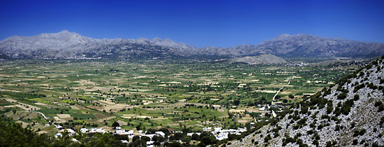 elounda - lassithi plateau panoramic view
