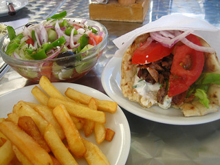 alonissos greece - greek souvlaki
