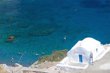 amorgos greece - agia anna beach