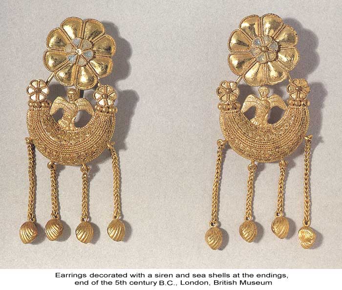 earrings ancient greece