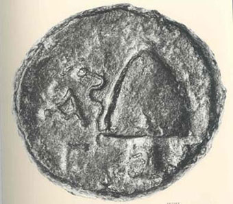 ancient greek coins - aigiale bronze coin 