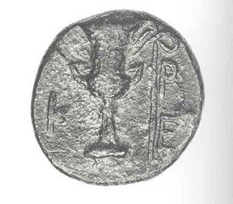 ancient greek coins - arkesine-bronze-coin