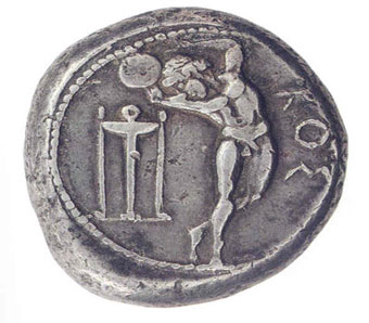 ancient greek coins - silver tridrachm