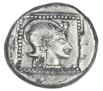 ancient greek coins - silver didrachm