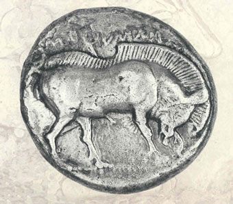 ancient greek coins - silver didrachm