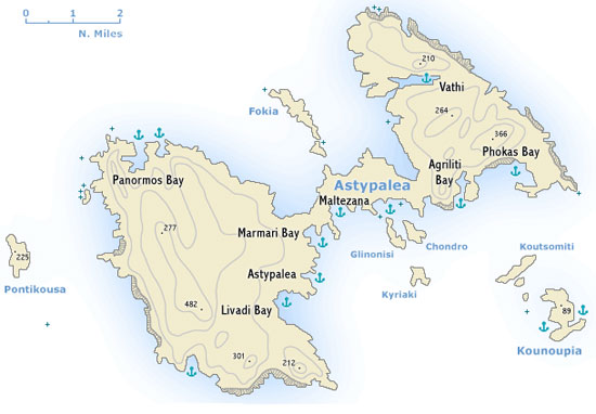 astypalea greece - astypalea island map