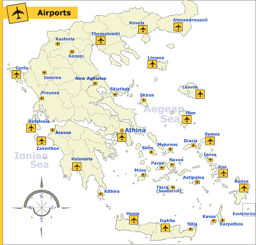 Other Airports of Greece. From the Airport of Athens 