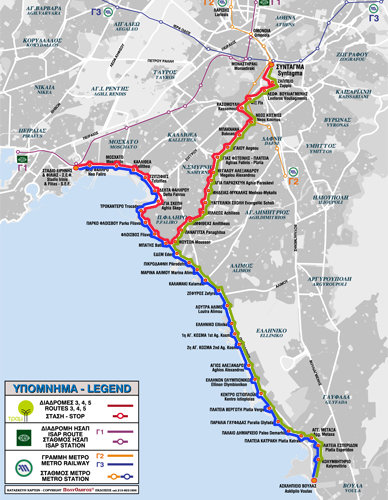 athens tram - tram station map