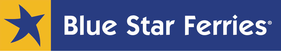 piraeus port - blue star ferries logo