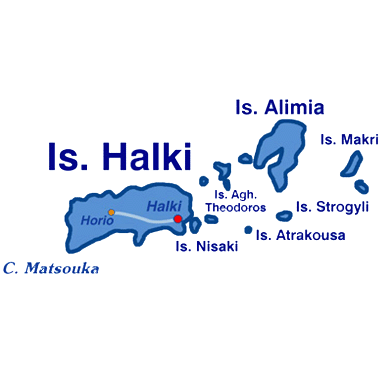 chalki greece - chalki island map