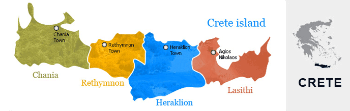 crete greece - crete map