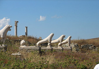 delos greece - delos lions