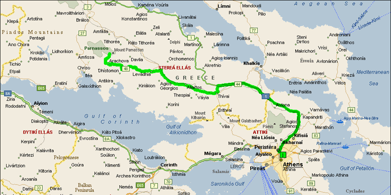 map of parnassos ski resort