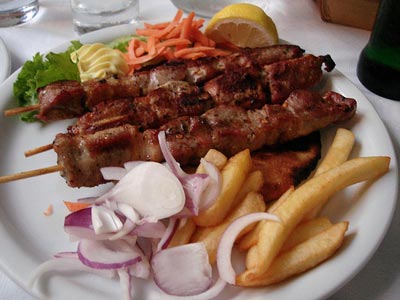 pelion ski resort - greek souvlaki