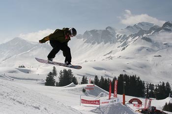 seli ski resort - snowboards