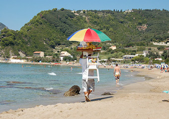 corfu beaches - pelakas beach
