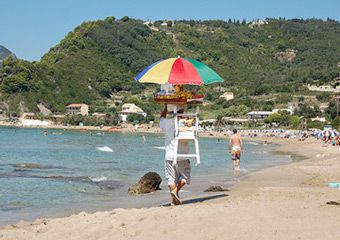 corfu beaches - pelakas beach