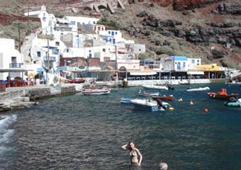 santorini beaches - amoudi beach 