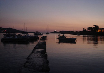 tzia beaches - vourkari sunset