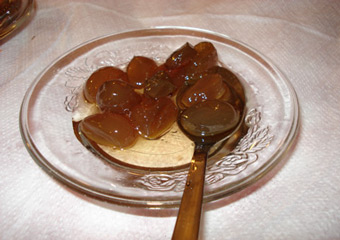 greek food - glyka koutaliou - greek sweet of the spoon