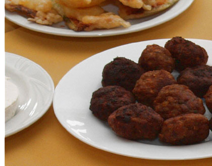 plomari ouzo - meatballs