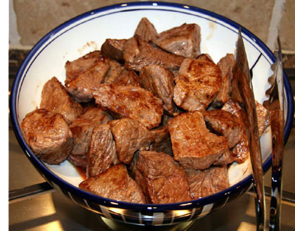 plomari ouzo - sauteed veal testicles