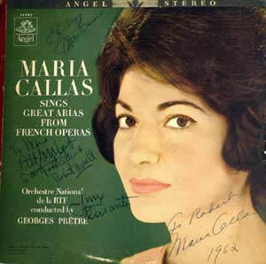 maria callas album with autographs