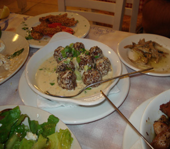 ancient greek recipes - greek meat balls with ouzo