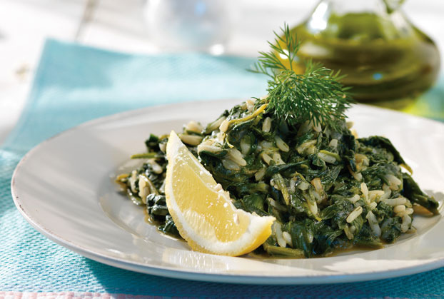 greek recipes - rice spinach