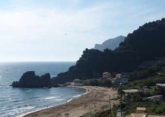 corfu island - pelekas beach