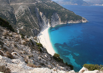 lefkada island - Myrtos village beach