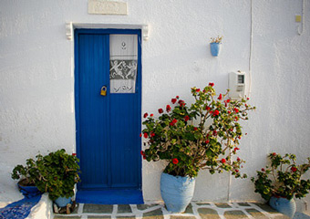 milos traditional villages - village house