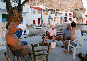 milos traditional villages - village afternoon