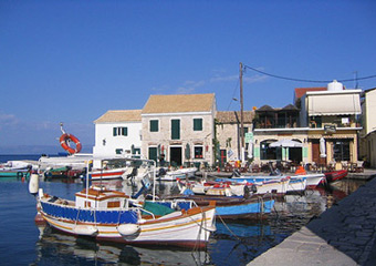 paxi island - loggos village port