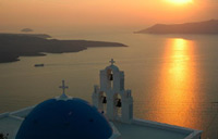 fira santorini - fira sunset