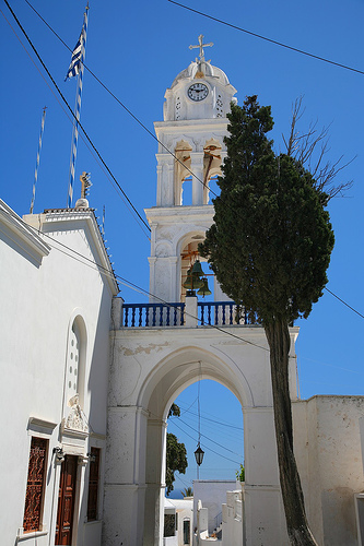 megalochori santorini - megalochori church bells
