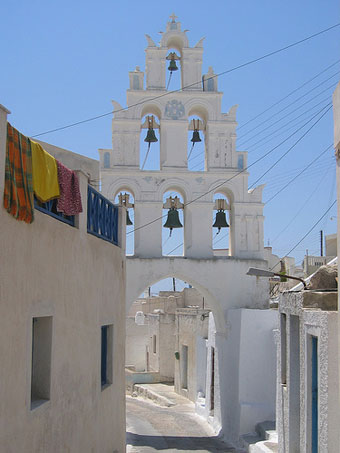 megalochori santorini - megalochori church bells