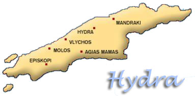 hydra greece - hydra island map