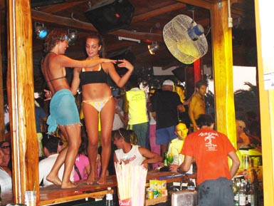 ikaria greece - beach bar