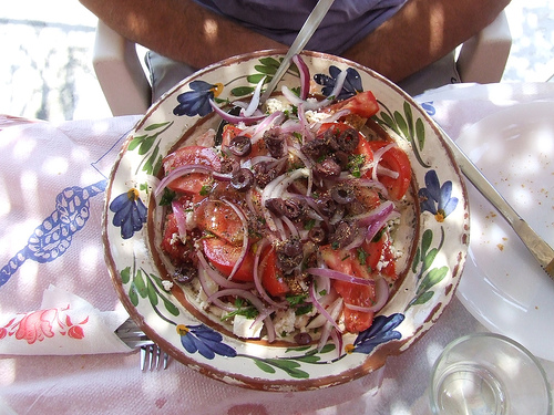 kalymnos greece - greek salad