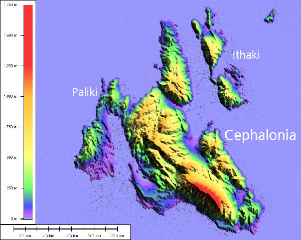 Paliki map - kefalonia