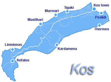 map of kos greece - map kos