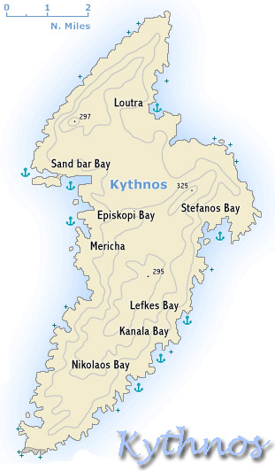 kythnos greece - kythnos island map