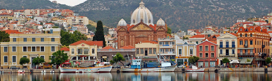 lesvos greece - mytilini town