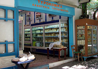 lesvos island - lesvos cheese shop