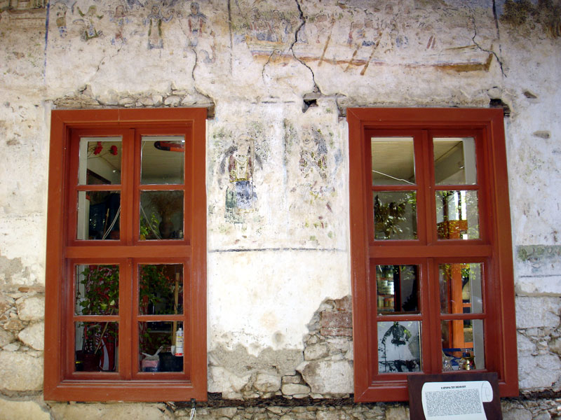Wall paintings of Greek famous painter Theofilos, in Karini