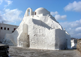 mykonos site seeing - panagia paraportiani