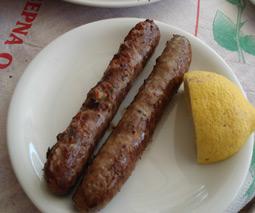 traditional greek sausages