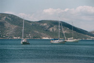 salamina island - vessels in sea