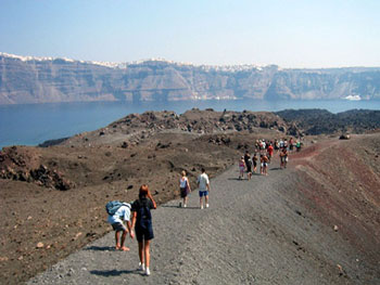 santorini hiking - volcano hiking